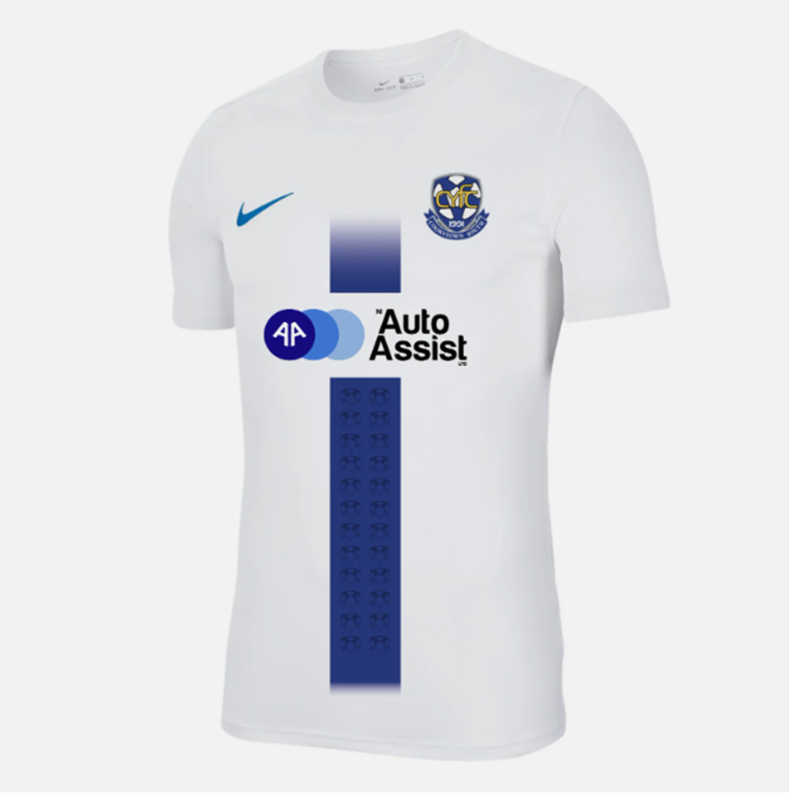 Nike Park VII Dri-FIT Short Sleeve Shirt - White/Royal Blue
